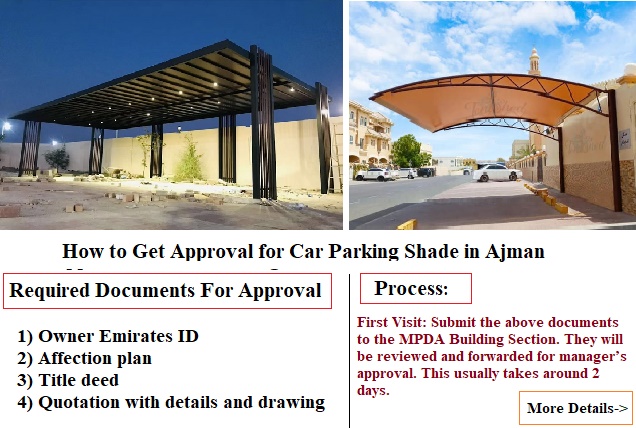 how to get approval for car parking shade